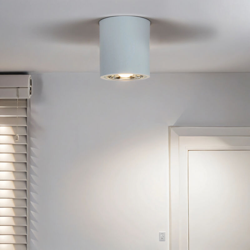 Image of Licht-erlebnisse - Moderna Lampada da soffitto con design rotondo in stile Bauhaus downlight Faretto spot ideale per la cucina corridoio - Bianco