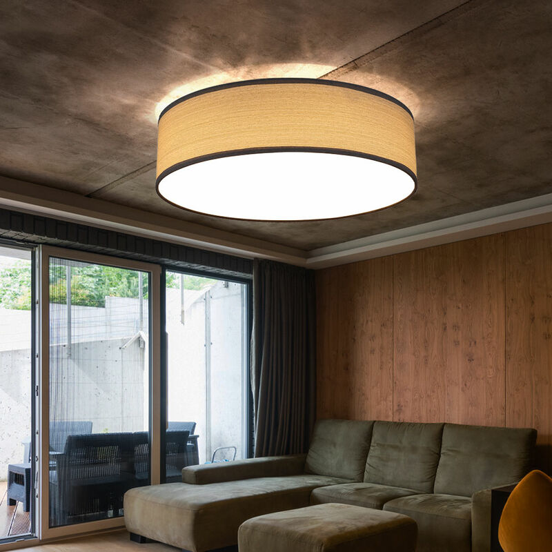 Image of Lampada da soffitto, soggiorno, camera da letto, illuminazione, effetto legno, faretto, corridoio grigio chiaro