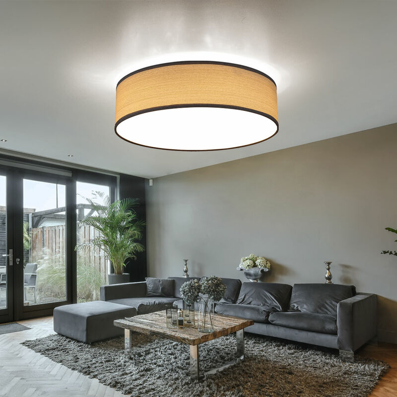 Image of Etc-shop - Lampada da soffitto, soggiorno, camera da letto, ottica in legno, faretto, corridoio, grigio chiaro in un set, comprese le lampadine a led
