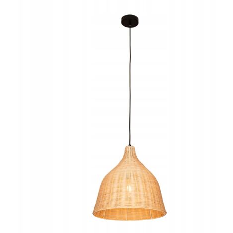 Lampada da soffitto sospesa in bambù BOHO Rattan Wood Loft
