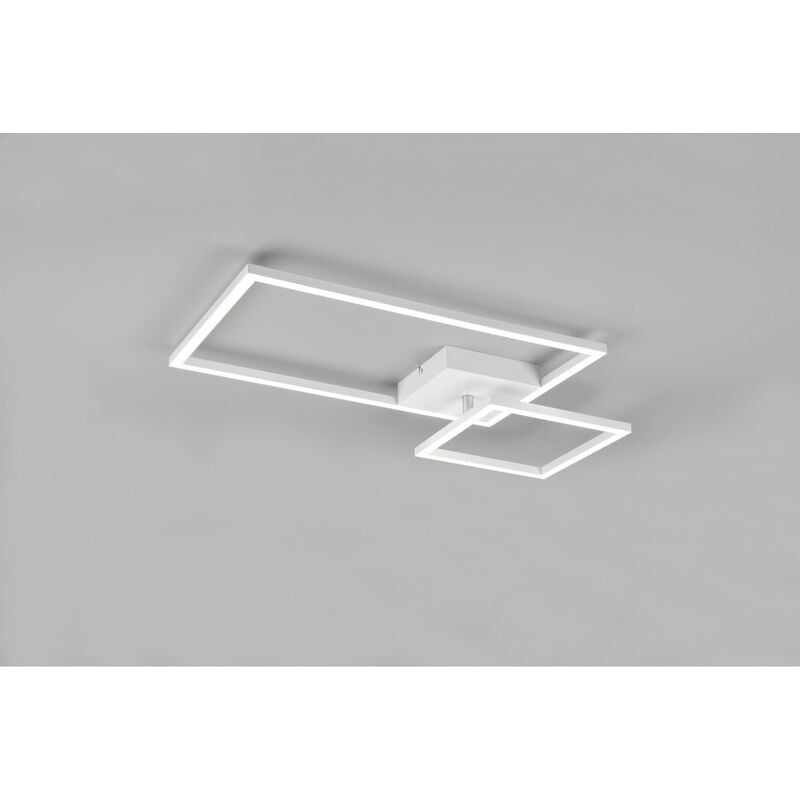 Image of Iperbriko - Lampada Da Soffitto Squadrata Orientabile Led Dimmer Padella Bianco Trio Lighting