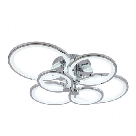 Lampada da soffitto Sydney 134w 3000-4000-6500k Cromo 17x74x57 Cm 18090lm Dimmerabile, memoria e Cremoto brand FABRILAMP