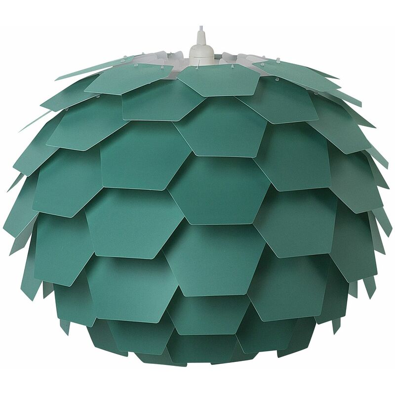 Image of Beliani - Lampadario Moderno Grande a Forma di Fiore in Plastica Color Verde Segre - Verde