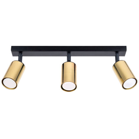 Lampada da soffitto Winx oro nero 45x18.5x6cm Sollux