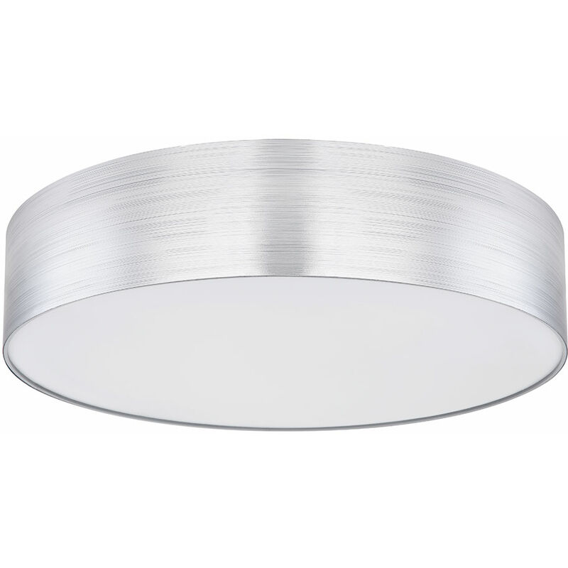 Image of Lampada da soggiorno dimmerabile con telecomando Plafoniera diurna plafoniera a LED da camera da letto, CCT luce notturna, metallo bianco argento,