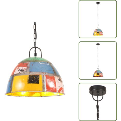 Lampada da soggiorno - vidaXL Lampada a Sospensione Vintage 25 W Colorata Rotonda 31 cm E27 - Lampada da pranzo