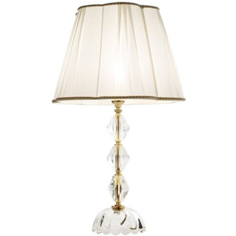 Lampada da tavolo 1 luce E27 - cristallo e vetro BRIGIDA 40x66 cm