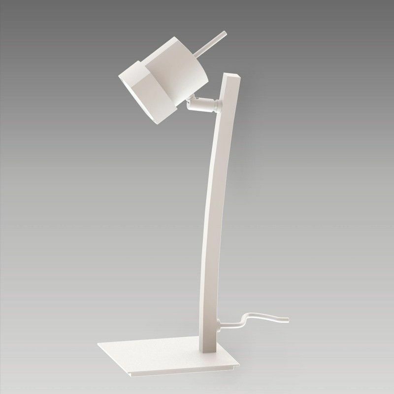 Image of Lampada da tavolo 1 luce moka bianco mate Cristalrecord 035-2150-1-125
