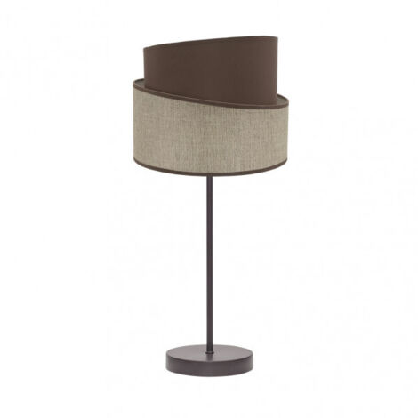 Lampada da tavolo 1 luce x E14 modello Hara marrone/marrone FABRILAMP