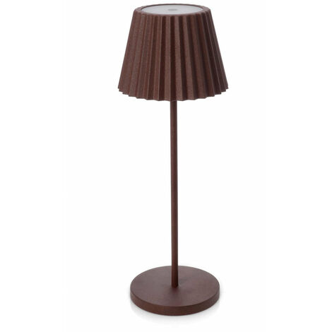 Lampada  da Tavolo Ø12,5x36 cm in Metallo Artika Marrone