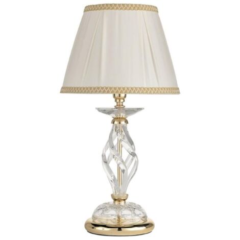 Lampada da tavolo 1306 in vetro soffiato lavorato a mano Oro 25x49 cm