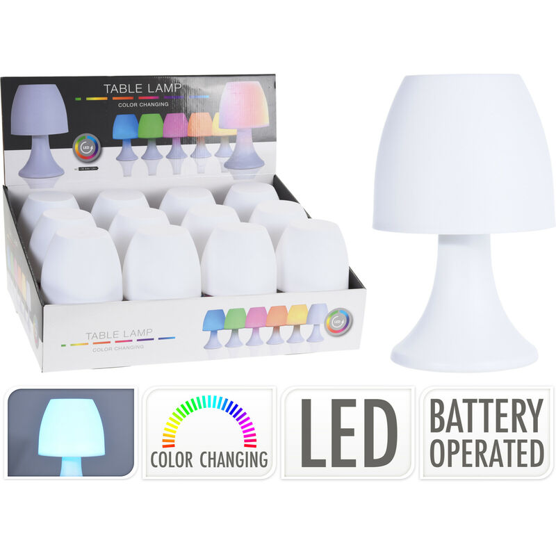 Peragashop - lampada da tavolo 19CM led rgb bianca...