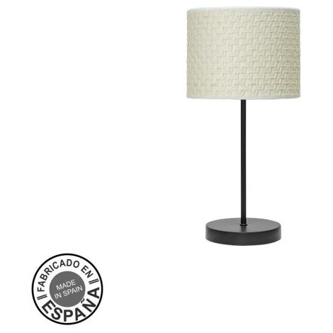 Lampada da tavolo 1xe14 nero/marrone bianco 42x17x17 cm