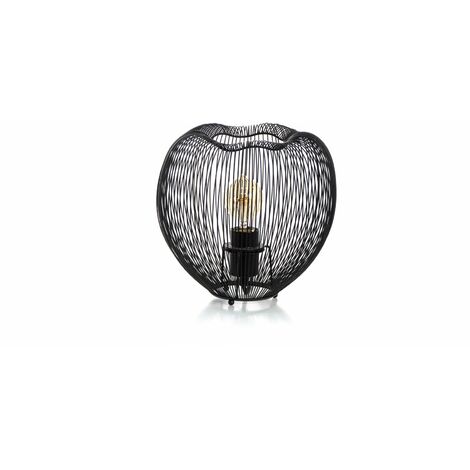 Lampada da Tavolo 26x26xH25 cm in Metallo Jaula Nero
