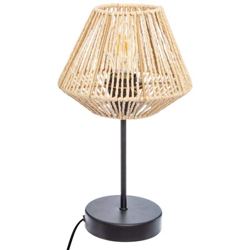 Image of Atmosphera - Lampada jily beige h34cm - h. 34 cm créateur d'intérieur - Beige