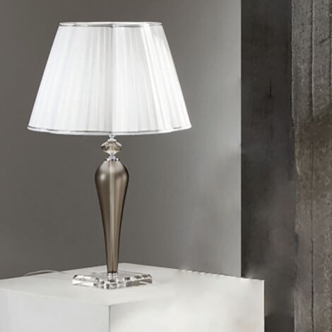 Lampada da tavolo 40x69 cm DEBUSSY luci in vetro lavorato a mano Fume'