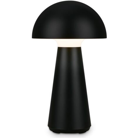 Lampada da tavolo a batteria LED lampada da tavolo per interni esterni giardino USB IP44 nero fungo