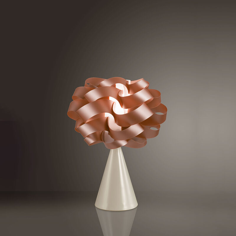 Image of Linea Zero - Lampada Da Tavolo a Cono 1 Luce Cloud In Polilux Rame Made In Italy - Rame