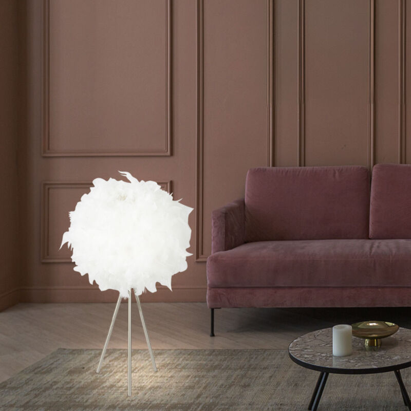 Lampada da tavolo a forma di palla di piume