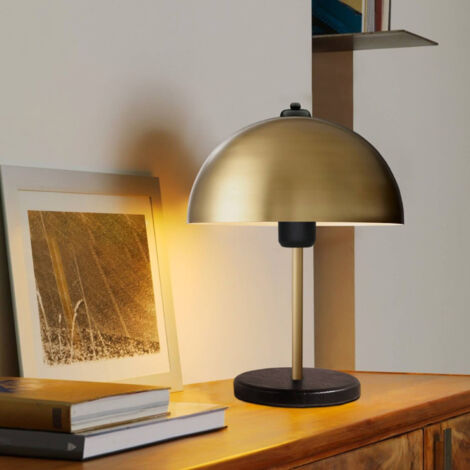 Lampada da tavolo a fungo gialla 38 cm PAULE