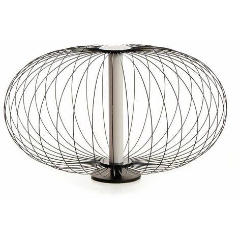 Lampada da Tavolo a LED 50x50xH29 cm in Acciaio e Metallo Mizar Nero