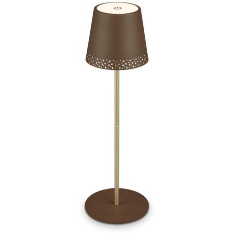 Lampada da tavolo a LED a batteria lampada da tavolo regolabile IP44 marrone oro RGB interno esterno