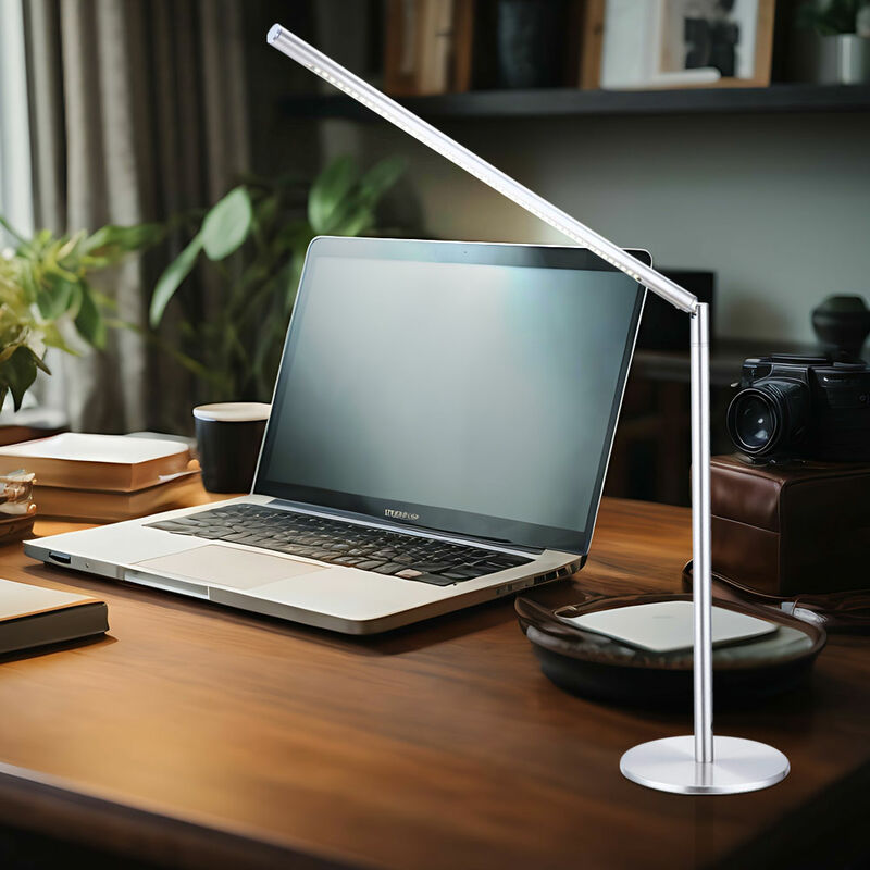 Image of Lampada da tavolo a led lampada da scrivania lampada da tavolo lampada da ufficio lampada da lettura, metallo acrilico nichel opaco, flessibile, 5W