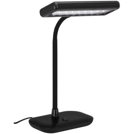 Lampada da tavolo a LED Lampada da ufficio 7,5W collo girevole e orientabile nero Briloner