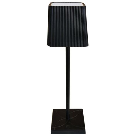 LAMPADA DA TAVOLO A LED NERO SENZA FILO DIMMER LUCE CALDA TOUCH RICARICA USB