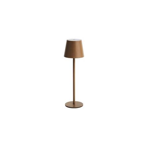LAMPADA DA TAVOLO A LED RICARICABILE BRONZO mm.105x360h. SYNTESY