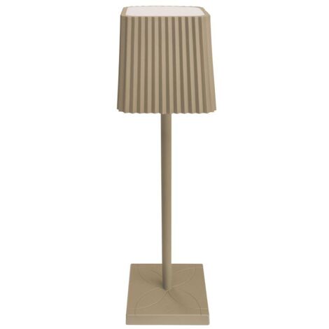 LAMPADA DA TAVOLO A LED TORTORA SENZA FILO DIMMER LUCE CALDA TOUCH RICARICA USB