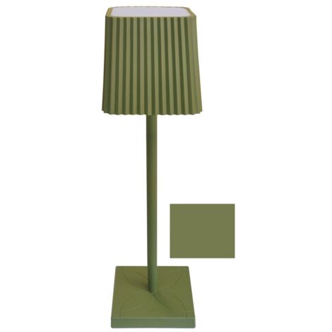 LAMPADA DA TAVOLO A LED VERDE SENZA FILO DIMMER LUCE CALDA TOUCH RICARICA USB