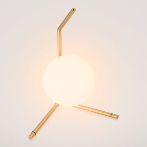 BARCELONA LED Lampada da tavolo a sfera di cristallo "OCTO" - E27 - Ø 15cm
