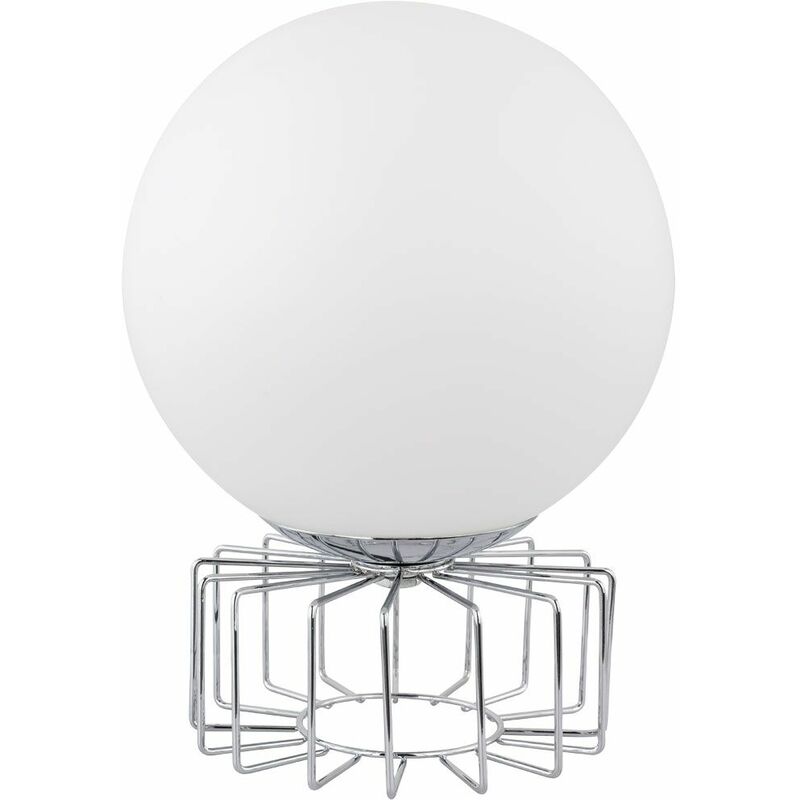 Image of Lampada da tavolo lampada da tavolo vetro cromo opale 15 cm soggiorno camera da letto sala da pranzo