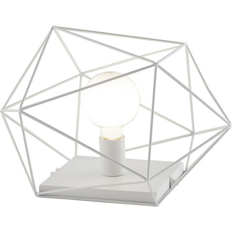 Lampada da tavolo ABRAXAS in metallo bianco 41x30x27 cm.