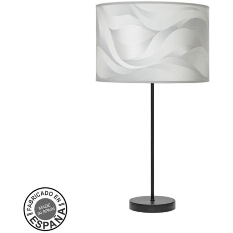 Lampada da tavolo alta 1xe27 nero/grigio 63x30x30 cm
