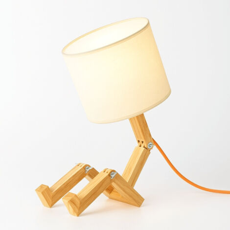 Lampada da tavolo articolata in legno "YOKI".