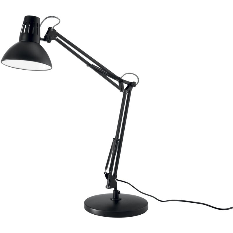 Image of Lampada da tavolo artifex regolabile in metallo nero - Nero