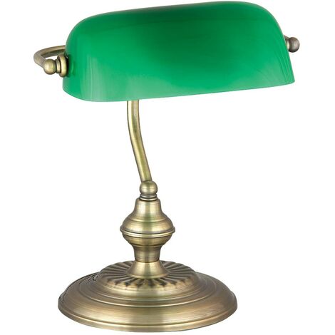 Lampada da scrivania Katia in legno e metallo verde