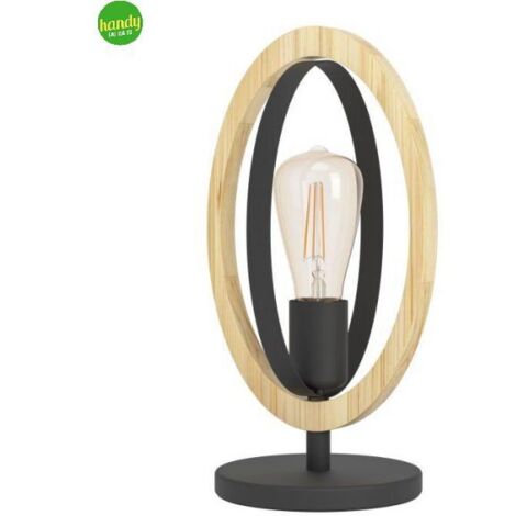 Lampada da Tavolo Basildon Eglo 3xE27 Nero