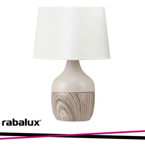 Lampada da tavolo beige con paralume E14 Yvette Rabalux