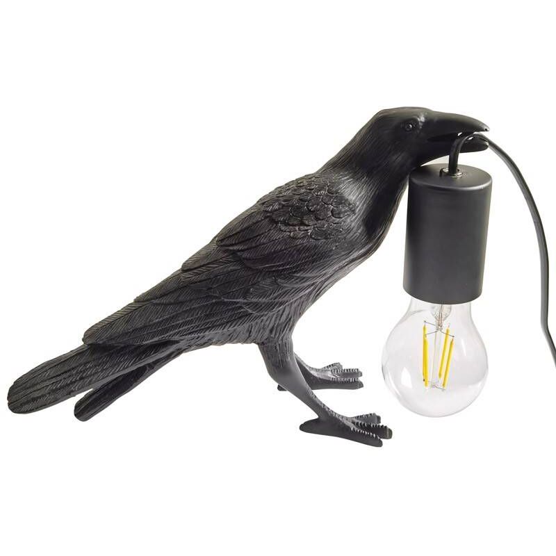 Image of Lampada da tavolo Bird "Corb" Serie Bird Colore Nero - Nero