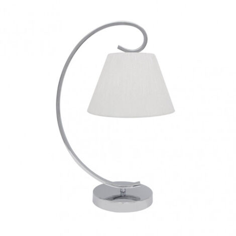 Lampada da tavolo Bogota 1xe27 cromo bianco paralume 42x20x26 cm