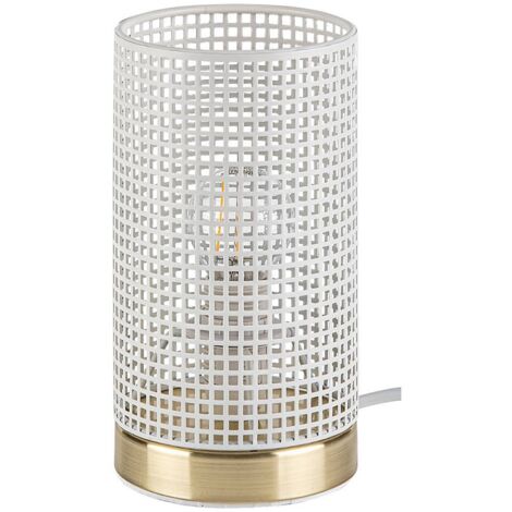 LAMPADA DA TAVOLO BOOGIE BIANCO/GOLD E14