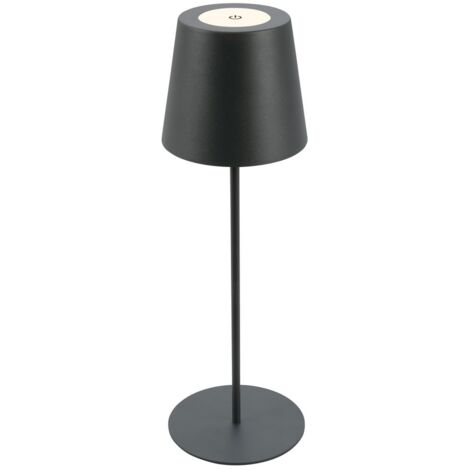 Lampada da tavolo Briloner a batteria, touch, regolabile in altezza, batteria ricaricabile sostituibile