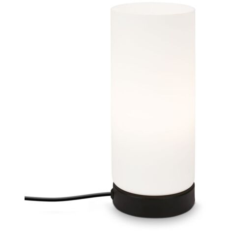 Lampada da tavolo BRILONER LEUCHTEN PAIPA, 40 W, IP20, nero, vetro-metallo, escl. 1x E14, Ø 10 cm