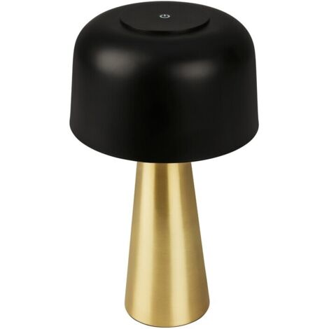 LAMPADA DA TAVOLO BT10005 BATT RICARIC NERO/ORO
