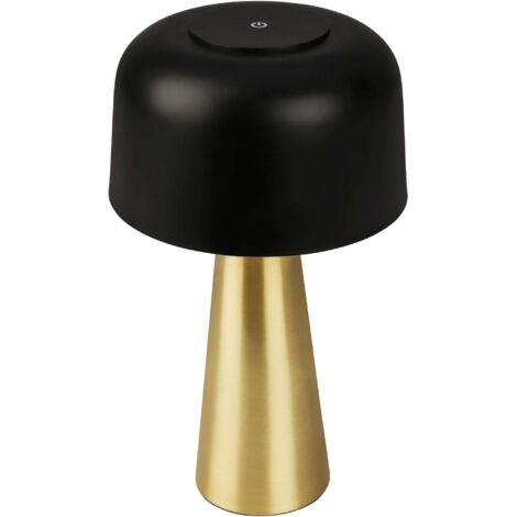 LAMPADA DA TAVOLO BT10005 BATT RICARIC NERO/ORO