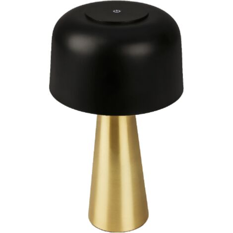 Lampada da tavolo BT10005 nero/oro a batteria ricaricabile per arredo illuminazione