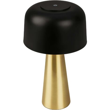 Lampada Da Tavolo Bt10005 Nero/Oro Batteria Ricaricabile